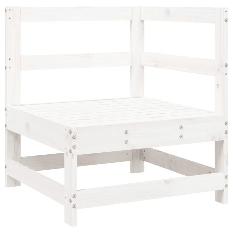 vidaXL 8-delige Loungeset massief grenenhout wit, foto 4