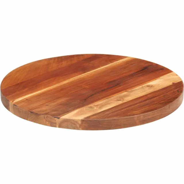 vidaXL Tafelblad rond 25-27 mm 40 cm massief acaciahout Bruin