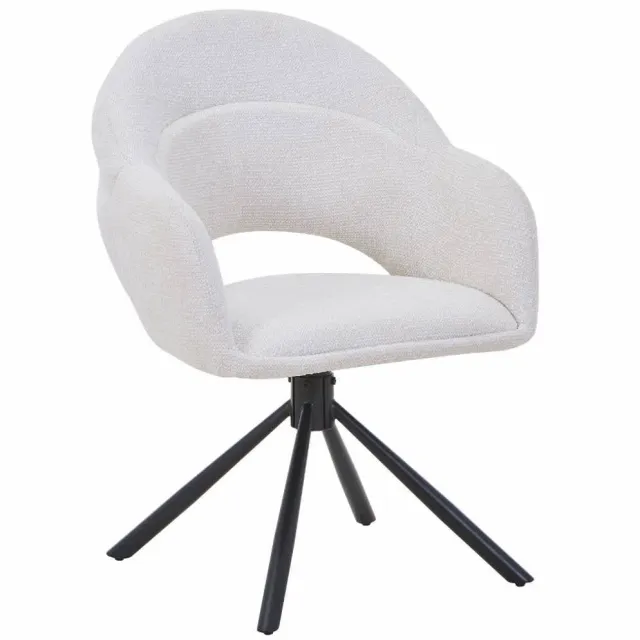 Giga Meubel Celeste eetkamerstoel wit beige