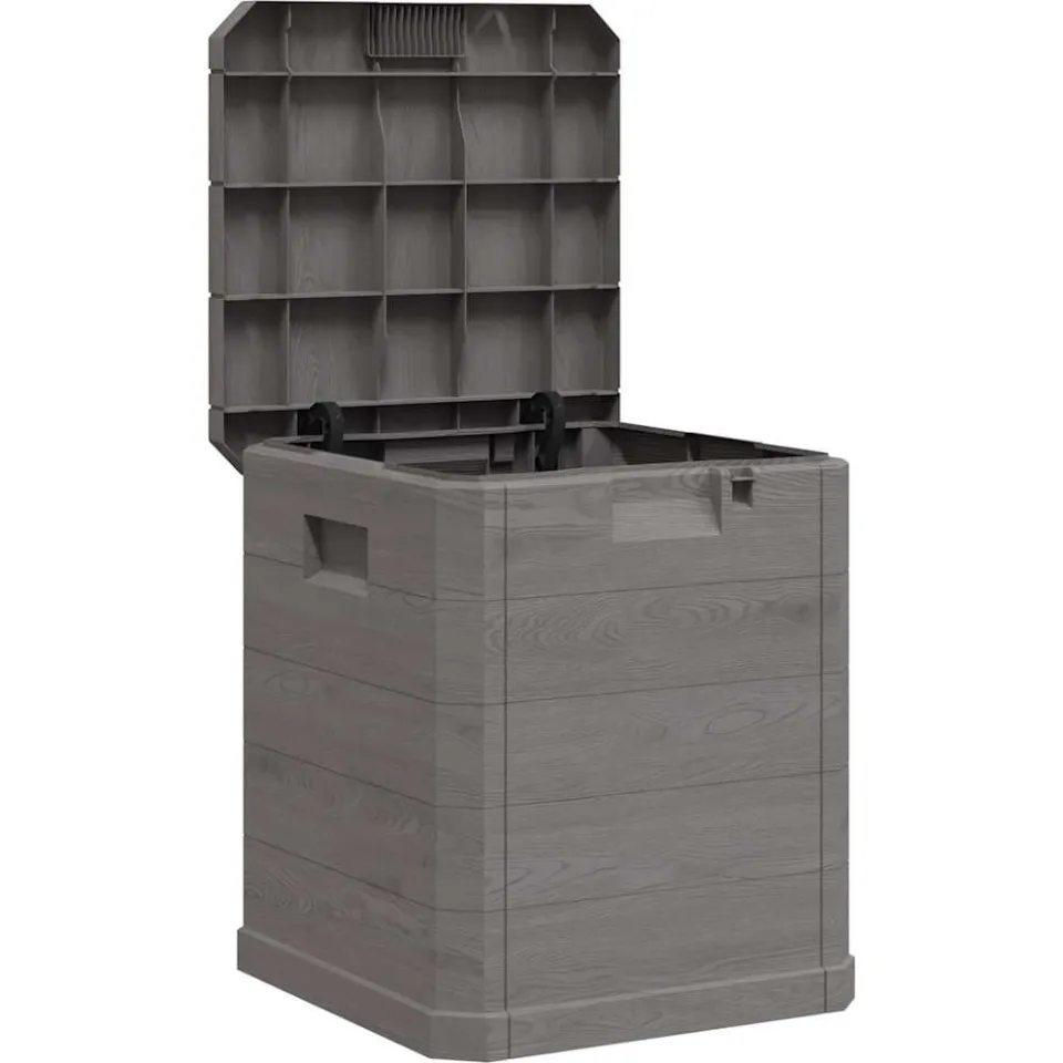vidaXL Opbergbox voor in de tuin 90 L bruin, foto 4