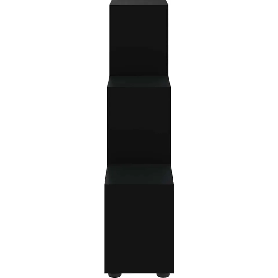 vidaXL Boekenkast trapvormig 107 cm bewerkt hout zwart, foto 4