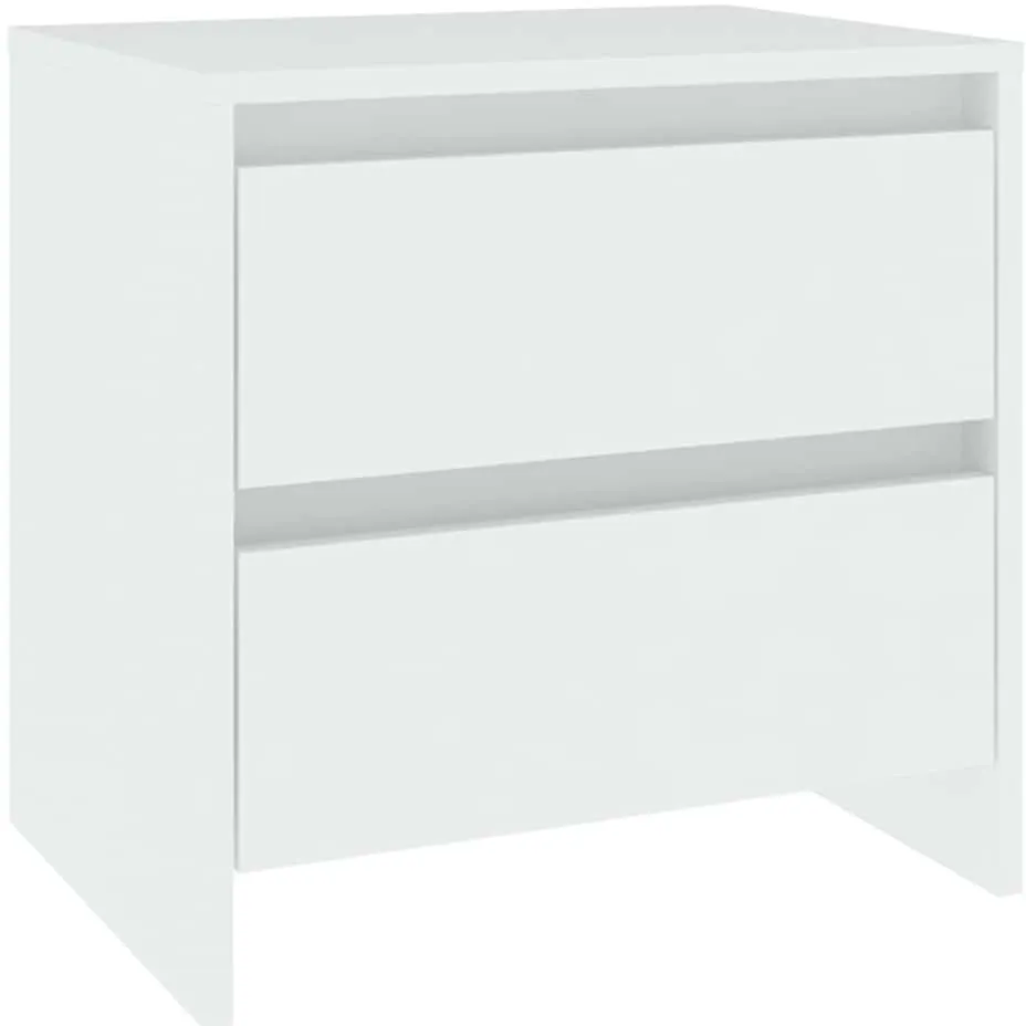 vidaXL Nachtkastjes 2 st 45x34,5x44,5 cm bewerkt hout wit, foto 4