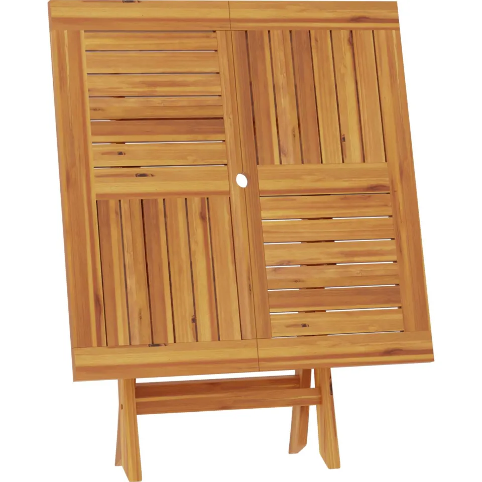 vidaXL Vouw Tuin Tafel Naturel 90 x 90 x 75 cm Massief Teakhout, foto 4