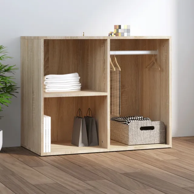 vidaXL Kledingkast 80x40x65 cm bewerkt hout sonoma eikenkleurig Bruin