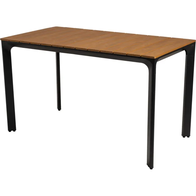 LES Arezzo tuintafel rechthoek polywood teaklook 130x70 cm Naturel
