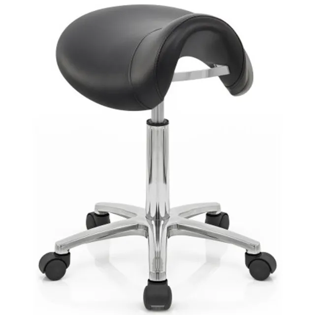 Novicum Vita zadelkruk kappersfiets - Zwart -Medium gasveer zithoogte 49 tot 67cm - Groot zadel - kapperskruk Zwart medium