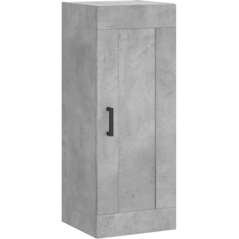 vidaXL Wandkast 34,5x34x90 cm bewerkt hout betongrijs