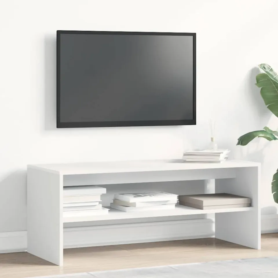 vidaXL Tv-meubel 100x40x40 cm bewerkt hout wit, foto 2