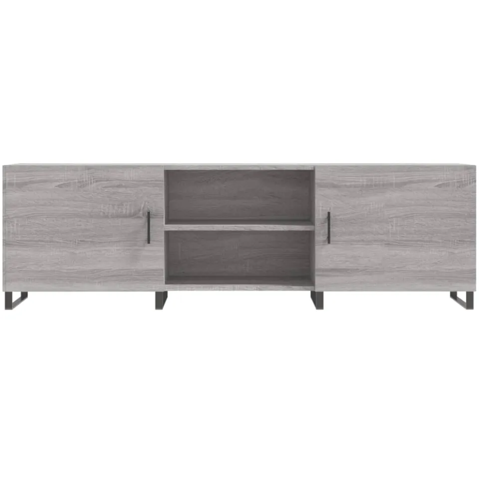vidaXL Tv-meubel 150x30x50 cm bewerkt hout grijs sonoma eikenkleurig