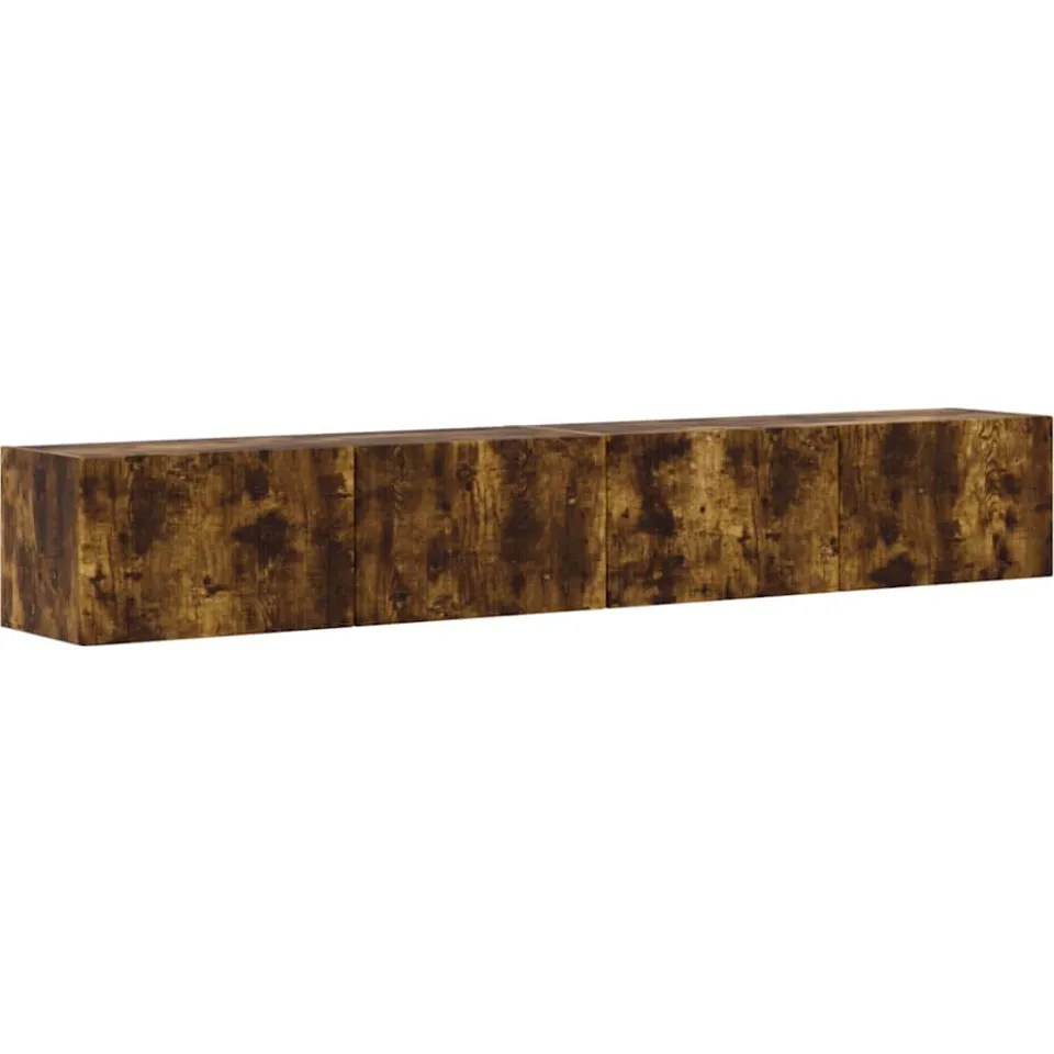 vidaXL TV Wandkast 2 st Gerookt eiken Bewerkt hout, foto 3