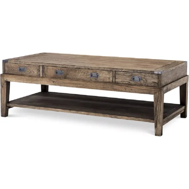 Eichholtz salontafel Military Line | Smoked Oak | 140 x 70 x 48 - tafel | coffee table bruin