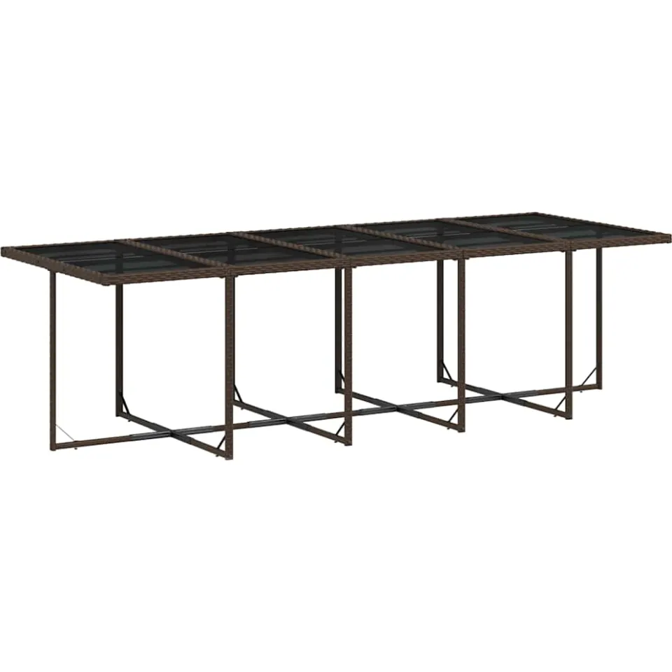 vidaXL 15-delige Tuinset met kussens poly rattan bruin, foto 4