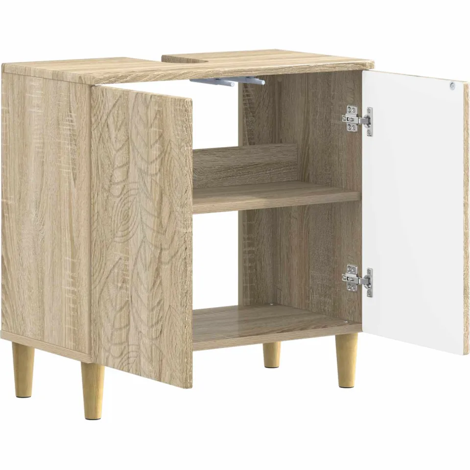 vidaXL Badkamer wastafelkast DELFT Sonoma Eiken 59,5 x 31,5 x 59 cm Bruin