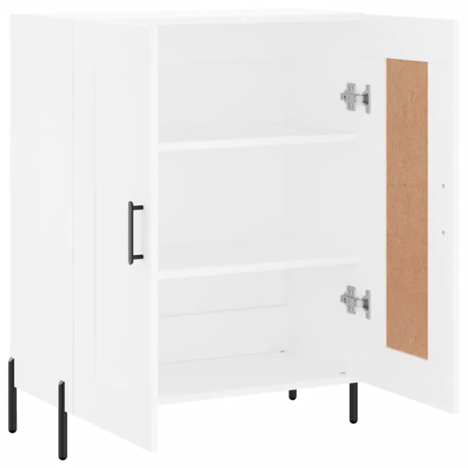 vidaXL Dressoir 69,5x34x90 cm bewerkt hout wit, foto 4
