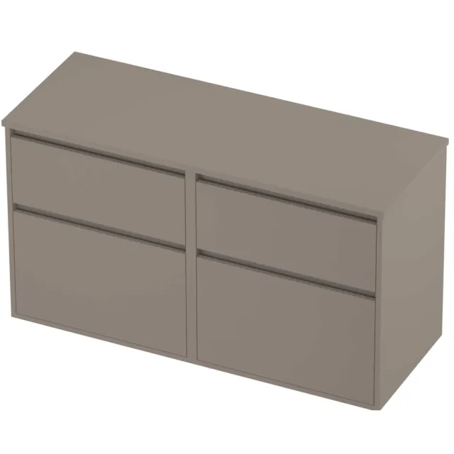 Proline Deck Badmeubelset Greeploos Asymmetrisch Kader 120x46x67 cm Clay Beige