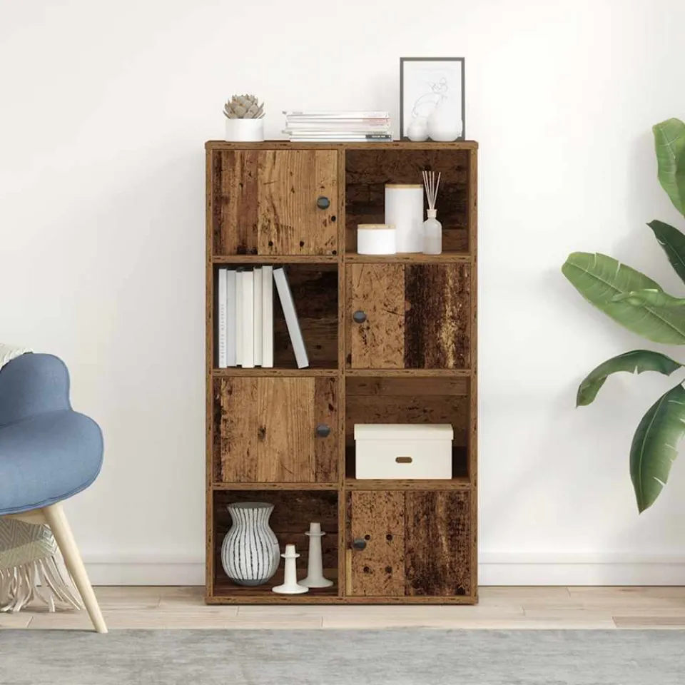 vidaXL Boekenkast 60x24x101,5 cm bewerkt hout oud houtkleurig bruin, foto 3
