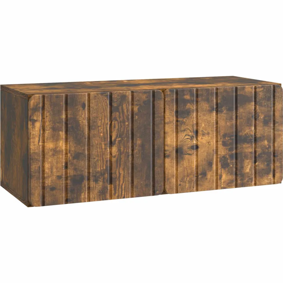 vidaXL Wandbeugel TV-kast 78,5 x 31 x 30 cm Gerookt eiken Bewerkt hout Bruin
