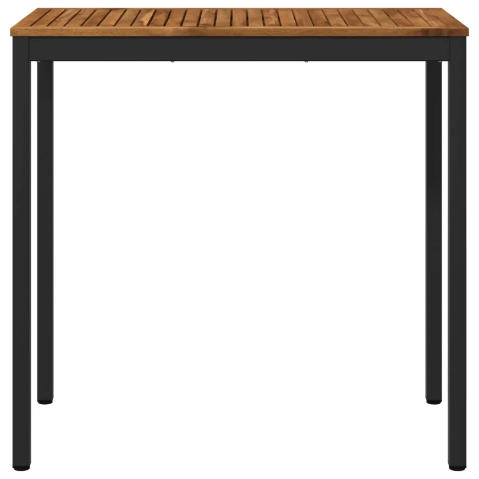 vidaXL Tuinbar Tafel NAARDEN Naturel en Zwart 108,5 x 55 x 105 cm Bruin
