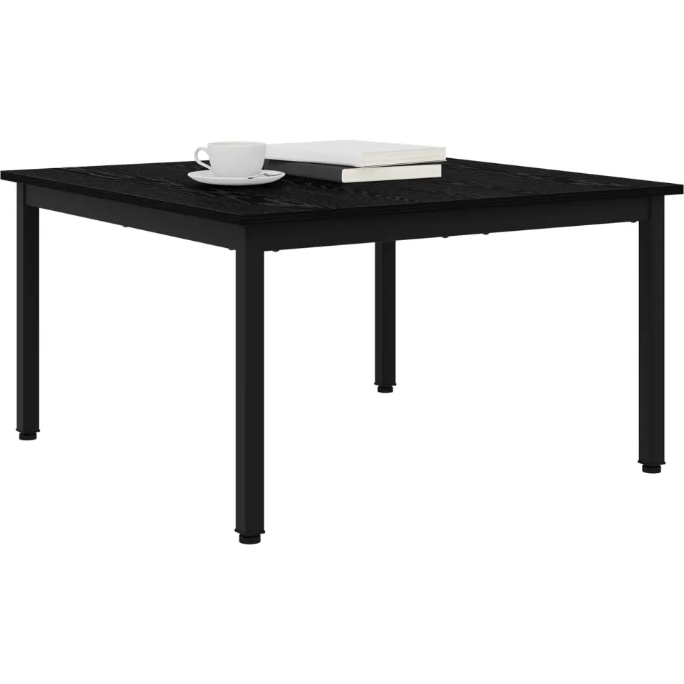 vidaXL Salontafel Zwart Eiken 80 x 80 x 45 cm Bewerkt hout