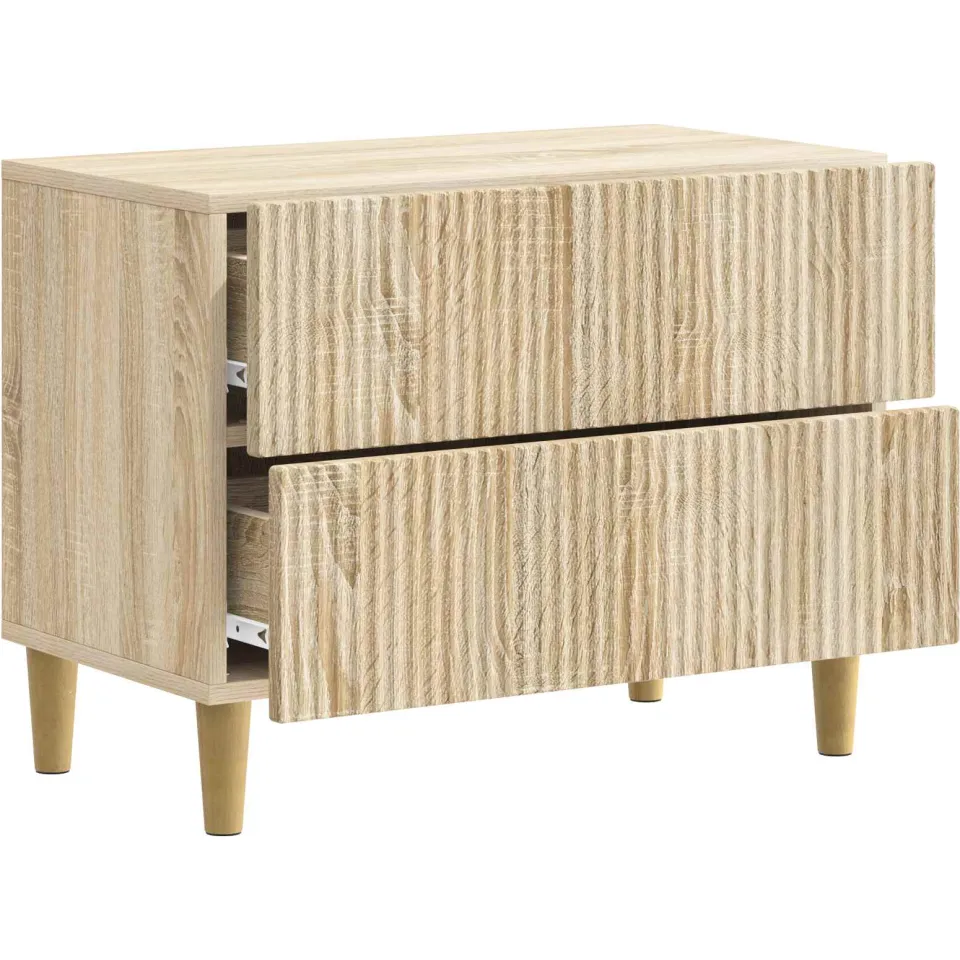 vidaXL Nachtkastje Sonoma Eiken 62 x 34,5 x 48 cm Bewerkt hout, foto 3