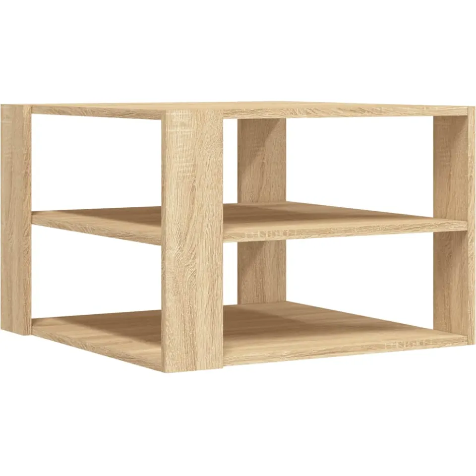 vidaXL Salontafel 58x58x40 cm bewerkt hout sonoma eikenkleurig, foto 3