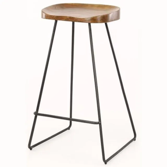 Meubelplaats Barstoel Acacia Houten Zitting - barstoelen set van 4 massief acacia naturel