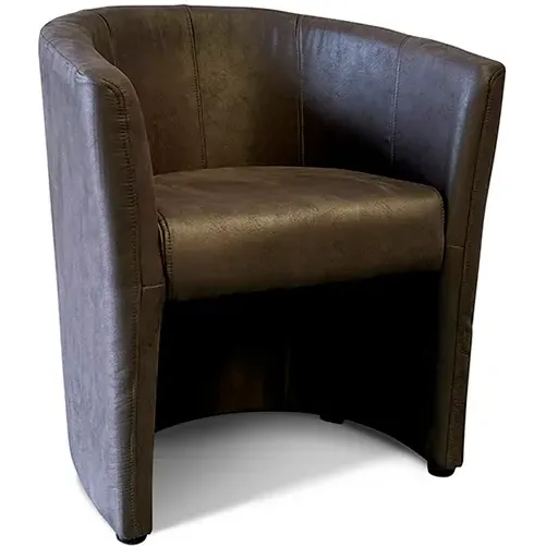 fauteuil Steven donkerbruin Grijs