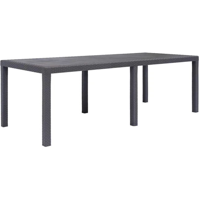 vidaXL Tuintafel 220x90x72 cm rattan-look kunststof bruin