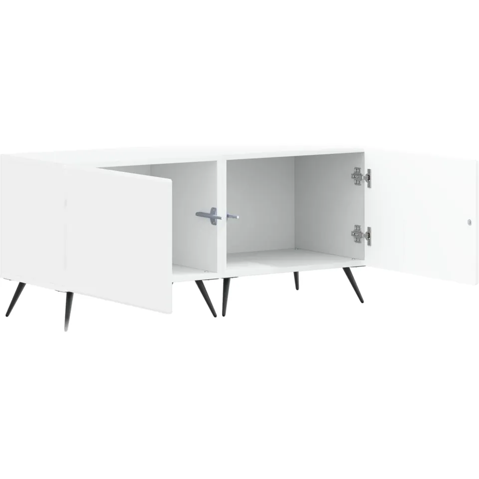 vidaXL Tv-meubel Wit Bewerkt hout