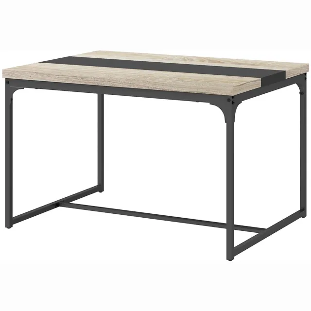 Homcom Eettafel-Staal-120x89x75,5cm-Zwart