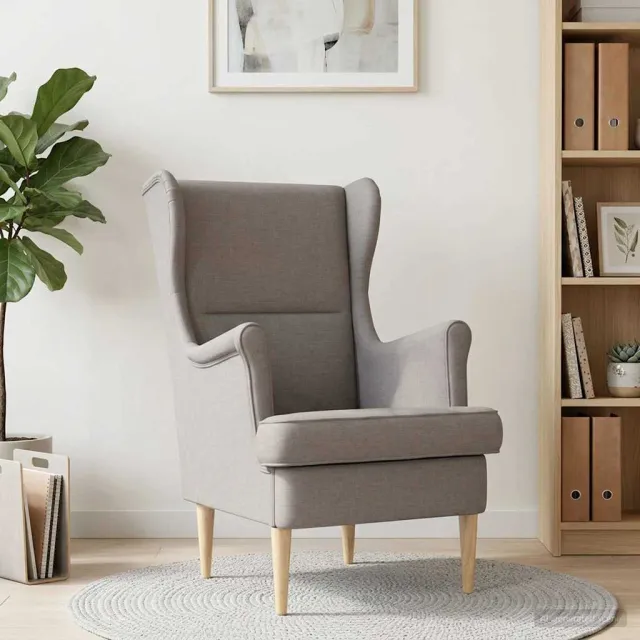 vidaXL Fauteuil Taupe Stof