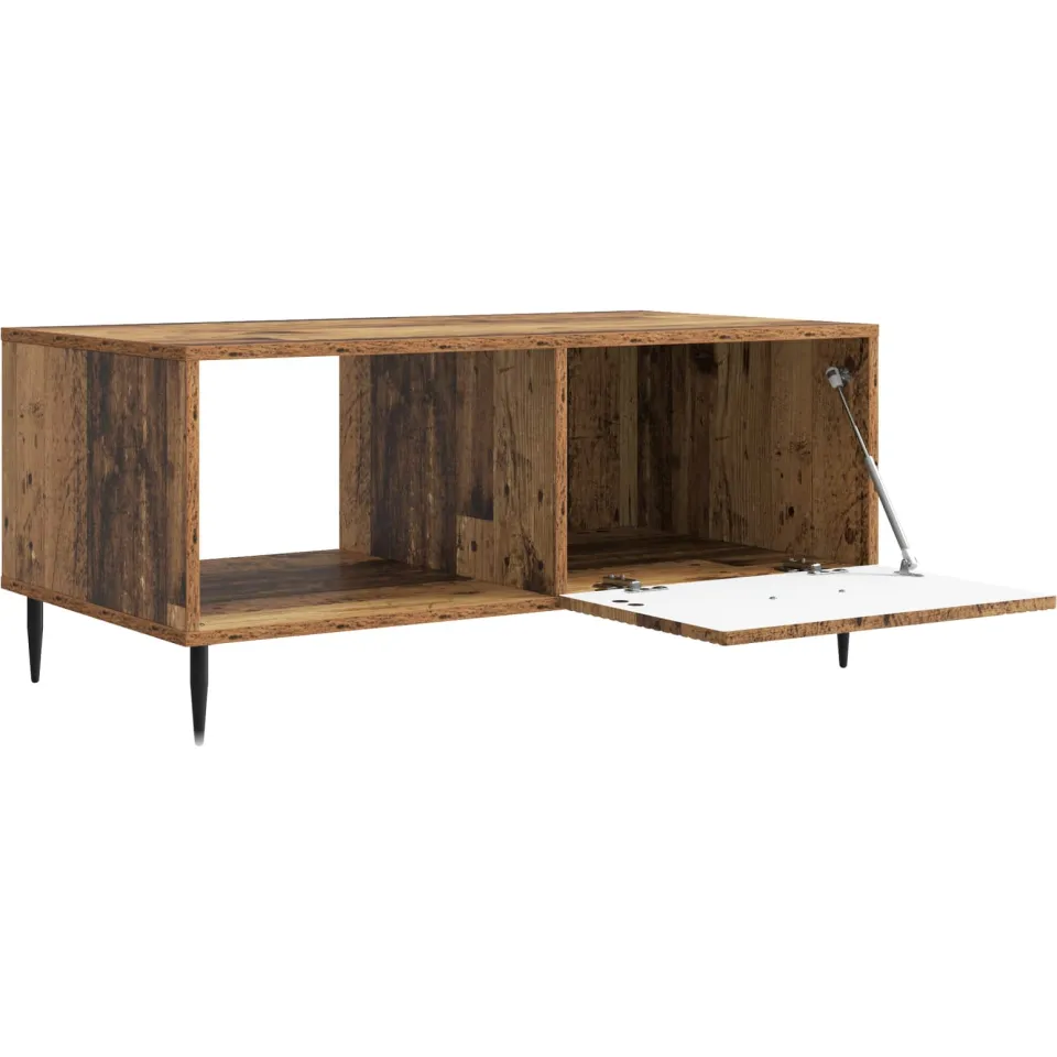 vidaXL Salontafel Oud hout 90 x 50 x 40 cm Bewerkt hout bruin, foto 3
