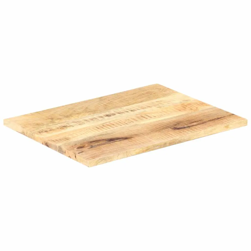 vidaXL Tafelblad 25-27 mm 90x70 cm massief mangohout bruin, foto 2