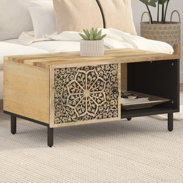 vidaXL Salontafel 80x50x40 cm massief mangohout Bruin