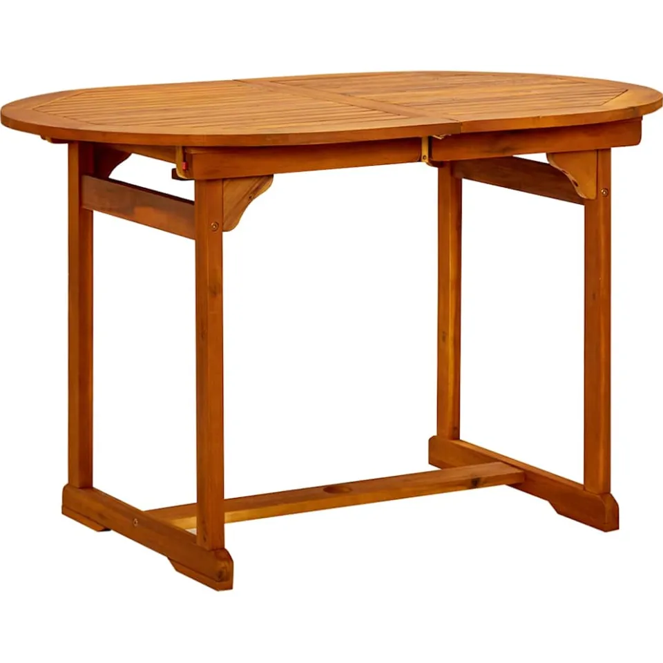 vidaXL Tuintafel (120-170)x80x75 cm massief acaciahout bruin, foto 3