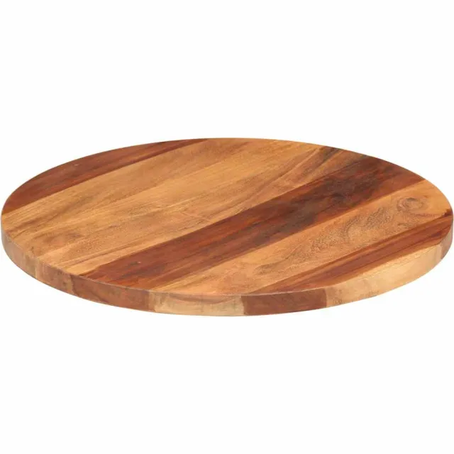 vidaXL Tafelblad rond 25-27 mm 50 cm massief acaciahout Bruin