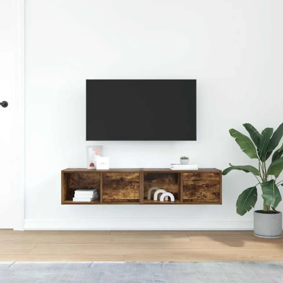 vidaXL Tv-meubelen 2 st 60x31x25,5 cm bewerkt hout gerookt eikenkleur, foto 3