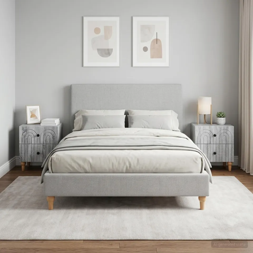vidaXL Nachtkastje 2 st Grijs sonoma 43 x 34,5 x 48 cm Bewerkt hout, foto 4