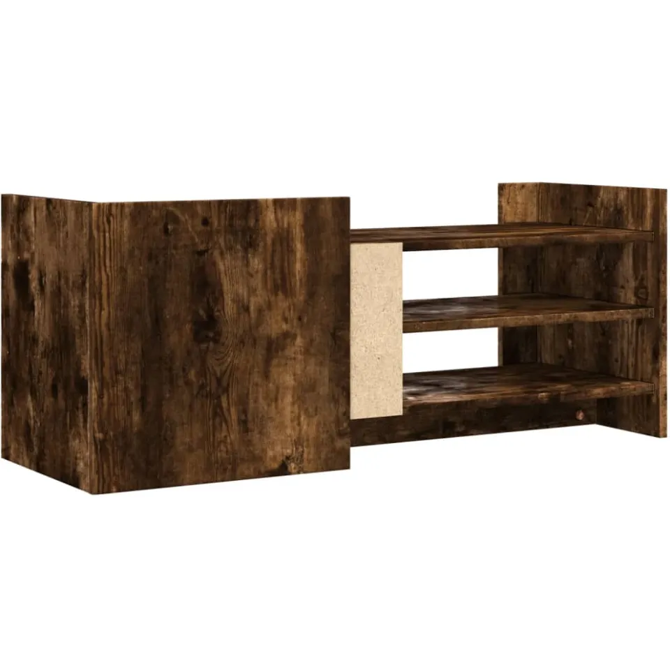 vidaXL Tv-meubel 100x35x40 cm bewerkt hout gerookt eikenkleurig, foto 4