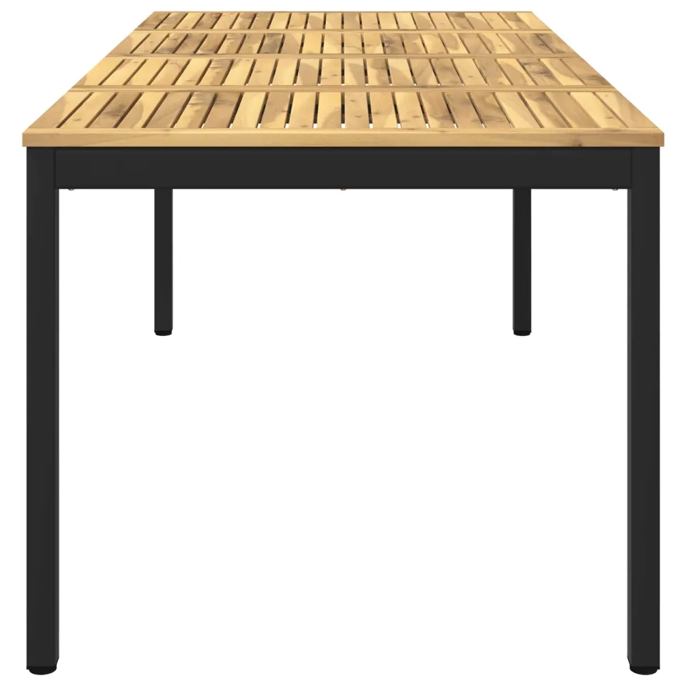 vidaXL Tuindiner tafel NAARDEN Whitewash en zwart 180 x 88,5 x 75 cm, foto 4