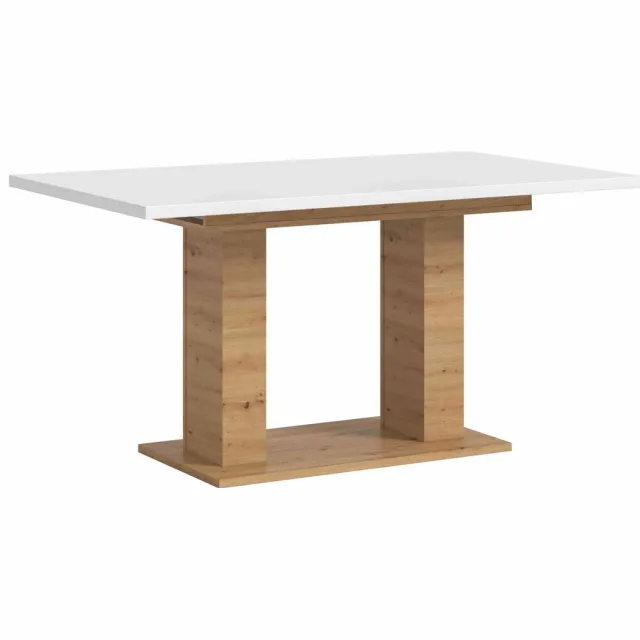 Furnilux Motion eettafel D uitschuifbaar Artisan NB wit NB - 90x150x76cm