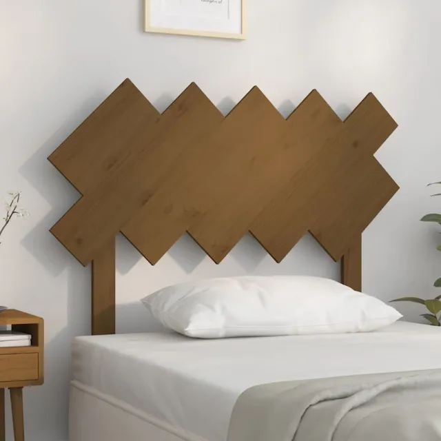 vidaXL Hoofdbord 104x3x80,5 cm massief grenenhout honingbruin