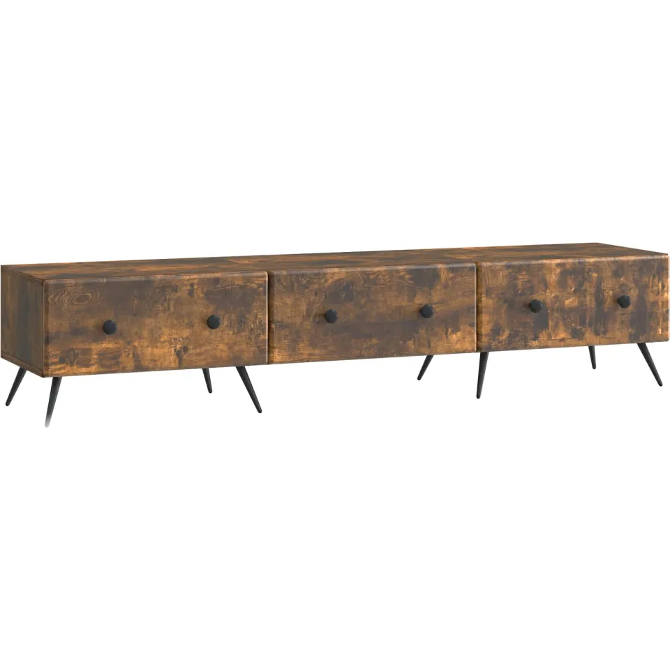 vidaXL TV-kast met lade Gerookt eiken 147 x 34,5 x 30 cm Bewerkt hout Bruin