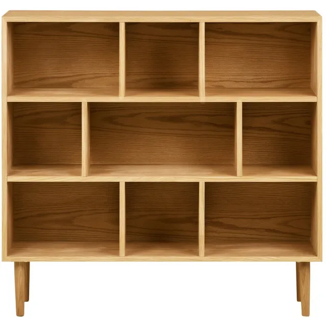 House Nordic Boekenkast Oshawa - Naturel Hout - 112x105x30cm