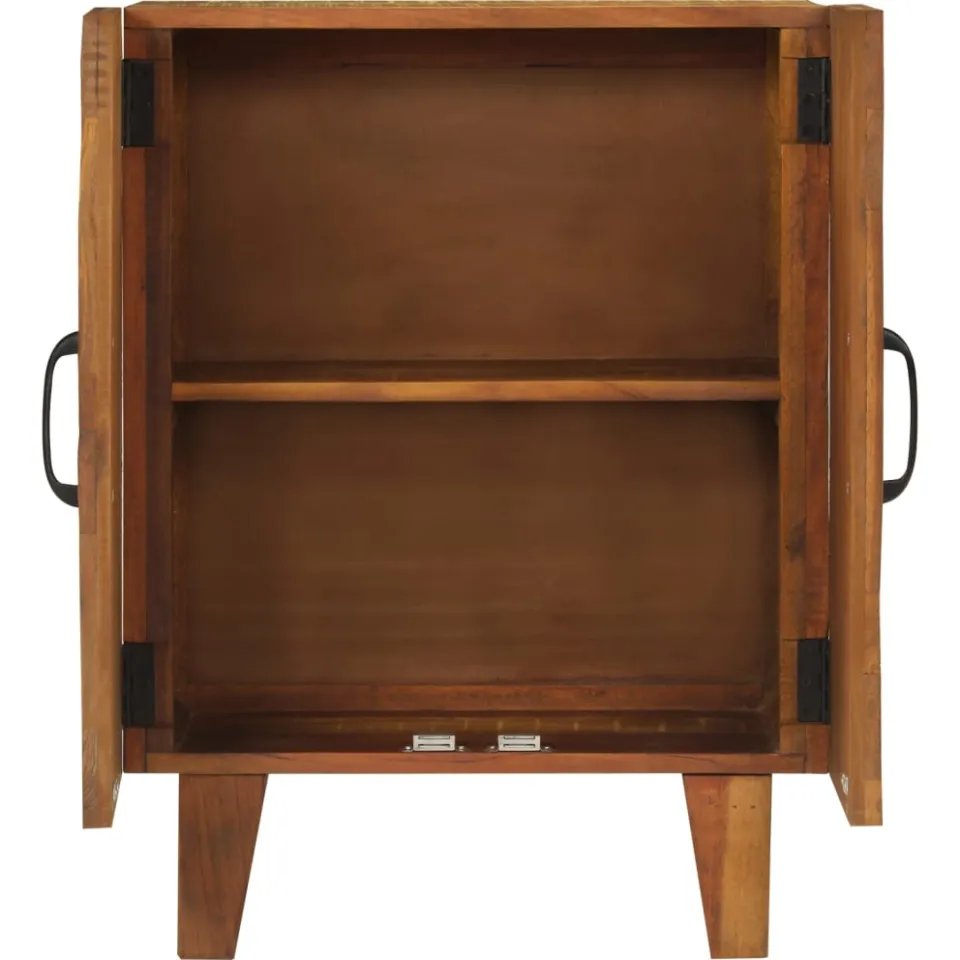 vidaXL Dressoir handgesneden 55x30x75 cm massief gerecycled hout meerkleurig, foto 4