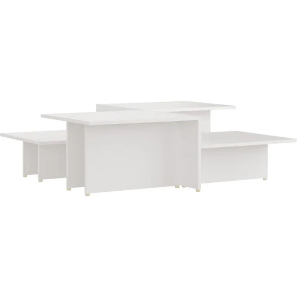 vidaXL Salontafels 2 st 111,5x50x33 cm bewerkt hout wit, foto 3