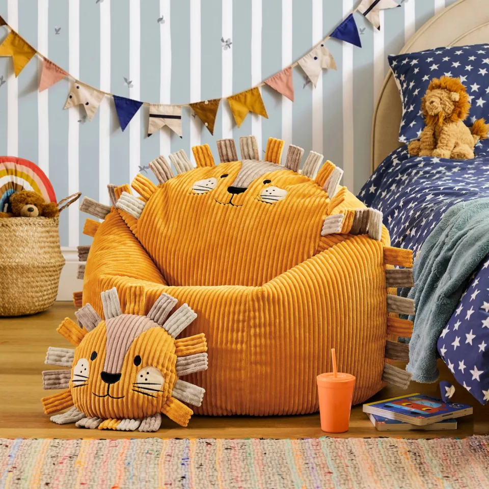 icon - Kingston Kinderzitzak - Ribstof - Leeuw geel, foto 6