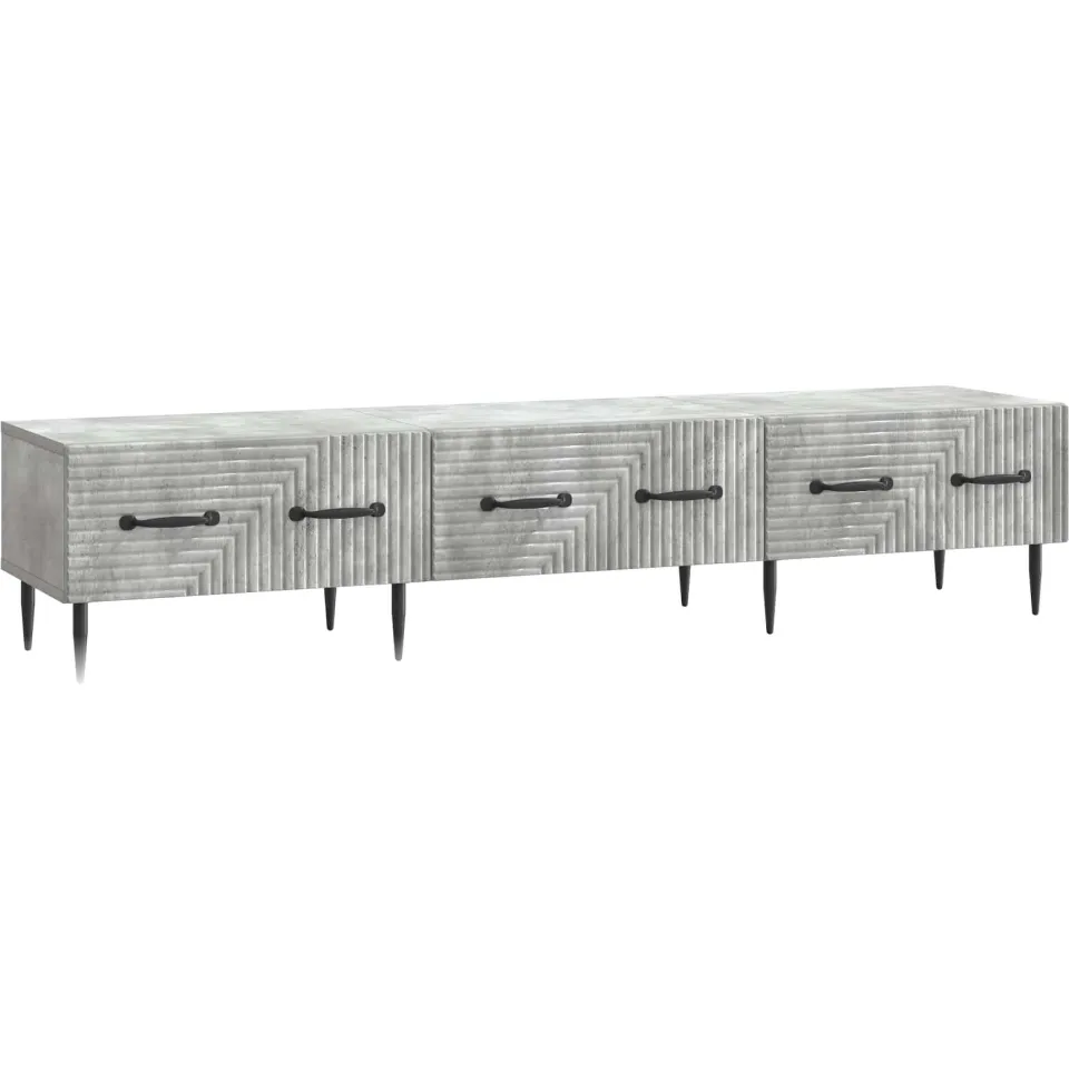 vidaXL TV-kast met lade Betongrijs 147 x 34,5 x 30 cm Bewerkt hout grijs, foto 3