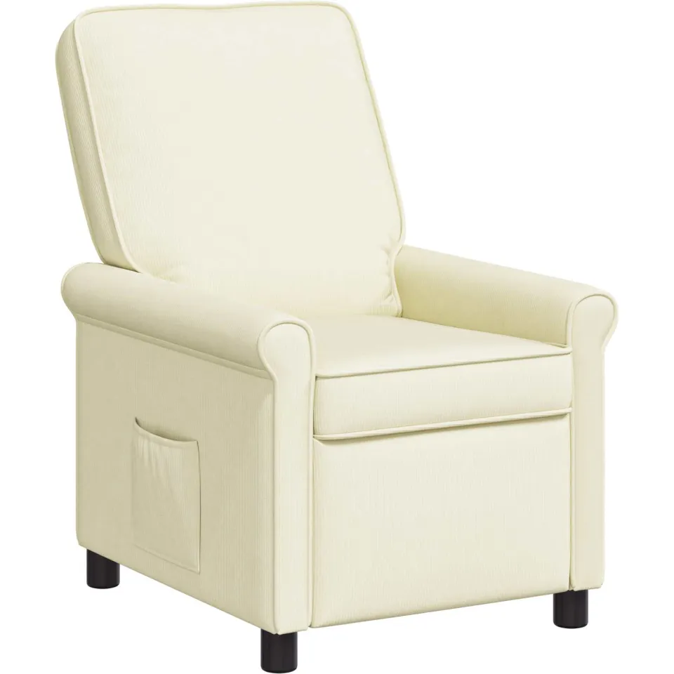 vidaXL Ligstoel Crèmekleurig 69 x 95 x 101 cm Stof