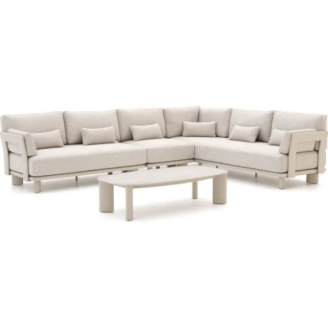 Bellagio tuinmeubelen Bellagio Battuello hoek loungeset 4-delig taupe, foto 2
